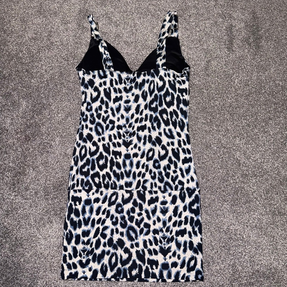 Joyce Leslie Women's Blue, Black & White Animal Print Mini Going Out Dress - M - Picture 7 of 7